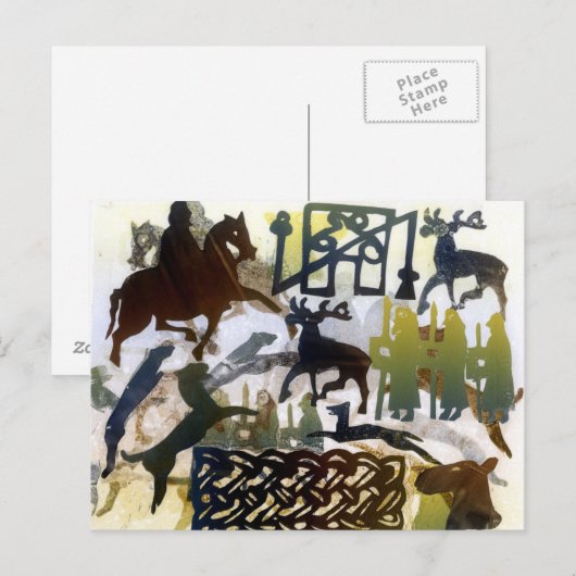 Pict-symbolen en lacing briefkaart (Voorkant / Achterkant)