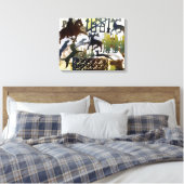 Pict-symbolen en lacing canvas afdruk (Insitu (Slaapkamer))