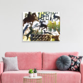Pict-symbolen en lacing canvas afdruk (Insitu (Woonkamer))