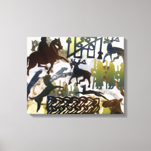 Pict-symbolen en lacing canvas afdruk (Voorkant)