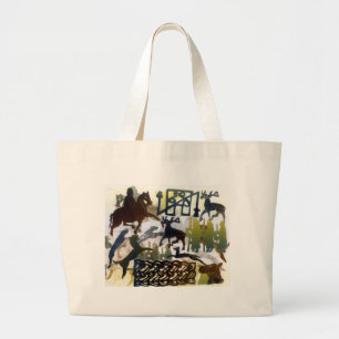 Pict-symbolen en lacing grote tote bag