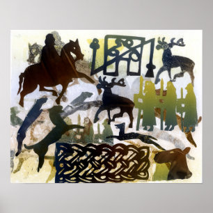 Pict-symbolen en lacing poster