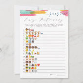 Pictionary Emoji uit kinderboek | Roze en blauw Kaart (Voorkant)