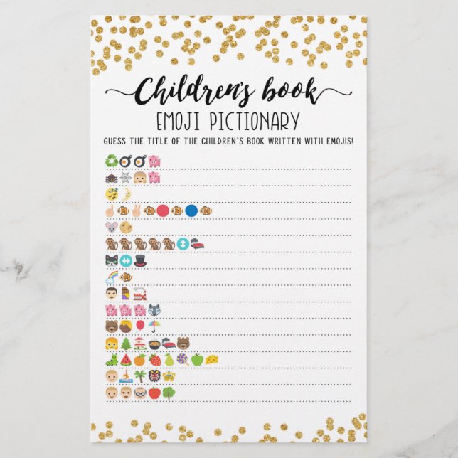 Pictionary van het kinderboek Emoji met Answers ga (Voorkant)