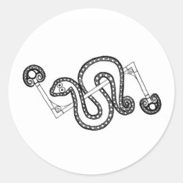 Pictische slang ronde sticker
