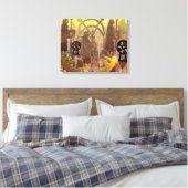 Pictish Birsay Stone Canvas Afdruk (Insitu (Slaapkamer))