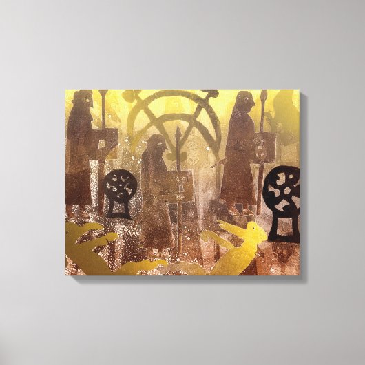 Pictish Birsay Stone Canvas Afdruk (Voorkant)