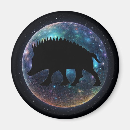 Pictish Boar Space Orb Magneet (Voorkant)