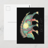 Pictish Boar Sun Briefkaart (Voorkant / Achterkant)