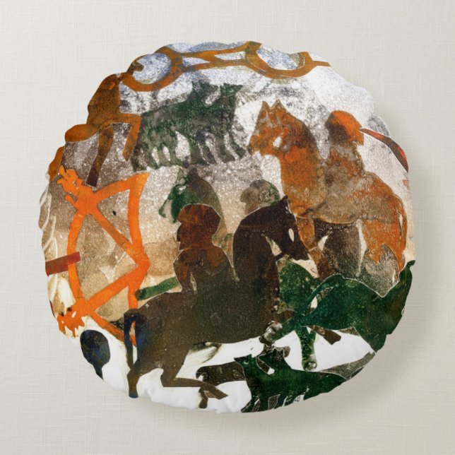 Pictish Heritage Rond Kussen (Voorkant)