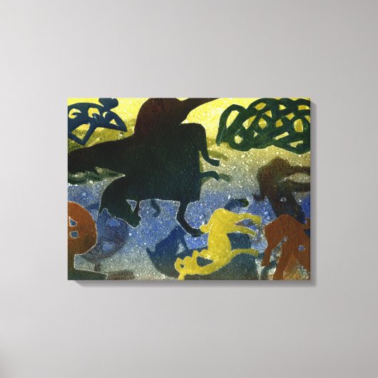 Pictish Horsemen Canvas Afdruk (Voorkant)