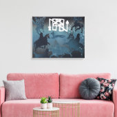 Pictish Hunting Scene Canvas Afdruk (Insitu (Woonkamer))