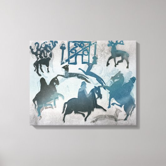 Pictish Hunting Scene III 1995 Canvas Afdruk (Voorkant)