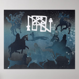 Pictish Hunting Scene Poster
