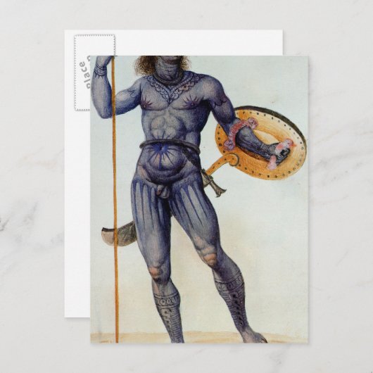 Pictish Man Holding a Shield Briefkaart (Voorkant / Achterkant)