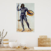 Pictish Man Holding a Shield Poster (Keuken)