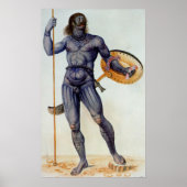Pictish Man Holding a Shield Poster (Voorkant)