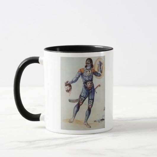 Pictish Man met een menselijk hoofd Mok (Links)