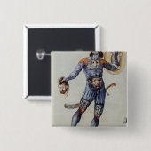 Pictish Man met een menselijk hoofd Vierkante Button 5,1 Cm (Voorkant /achterkant)