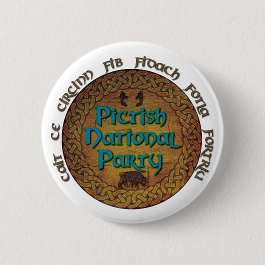 Pictish National Party Ronde Button 5,7 Cm (Voorkant)