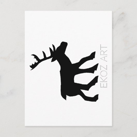 Pictish Stag Cutout Briefkaart (Voorkant)