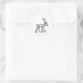 Pictish Stag Ronde Sticker (Tas)