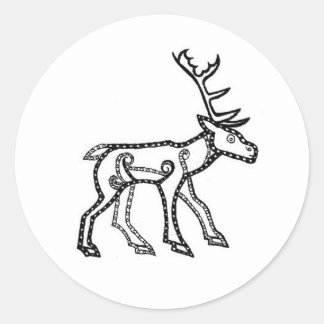 Pictish Stag Ronde Sticker