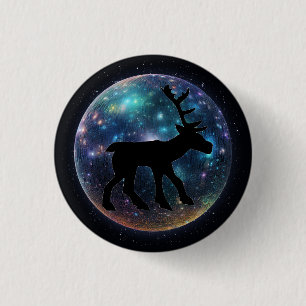 Pictish Stag Space Orb Ronde Button 3,2 Cm