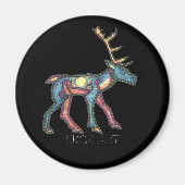 Pictish Stag Sun Magneet (Voorkant)