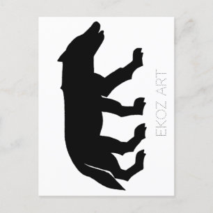 Pictish Wolf Cutout Briefkaart
