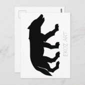 Pictish Wolf Cutout Briefkaart (Voorkant / Achterkant)