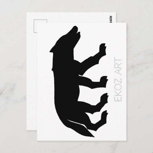 Pictish Wolf Cutout Briefkaart (Voorkant / Achterkant)