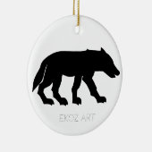 Pictish Wolf Cutout Keramisch Ornament (Rechts)