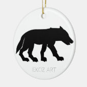Pictish Wolf Cutout Keramisch Ornament (Links)