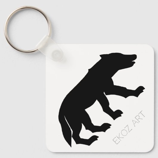 Pictish Wolf Cutout Sleutelhanger (Voorkant)