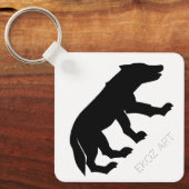 Pictish Wolf Cutout Sleutelhanger (Voorkant)