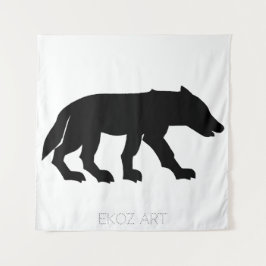 Pictish Wolf Cutout Wandkleed