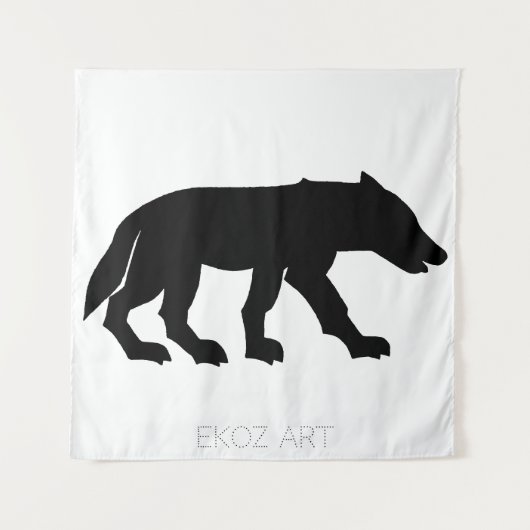 Pictish Wolf Cutout Wandkleed (Voorkant)