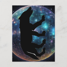 Pictish Wolf Space Orb Briefkaart