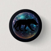 Pictish Wolf Space Orb Ronde Button 3,2 Cm (Voorkant)