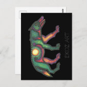 Pictish Wolf Sun Briefkaart (Voorkant / Achterkant)