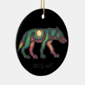 Pictish Wolf Sun Keramisch Ornament (Rechts)