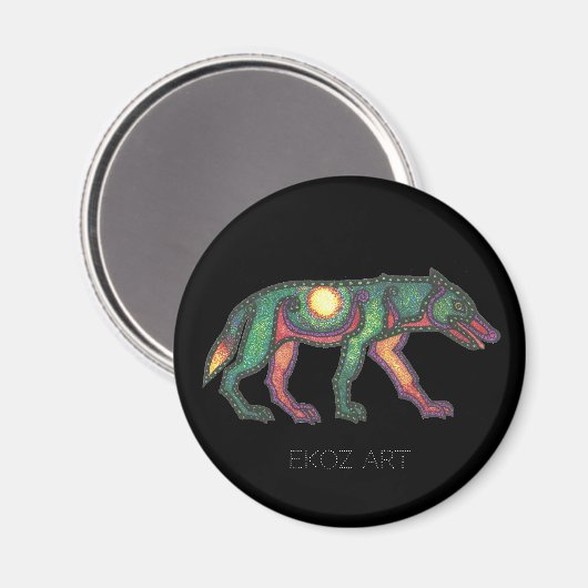 Pictish Wolf Sun Magneet (Voorkant / Achterkant)