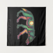 Pictish Wolf Sun Wandkleed (Voorkant (horizontaal))