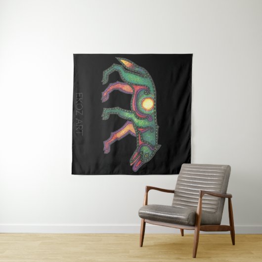 Pictish Wolf Sun Wandkleed (In Situ (horizontaal))