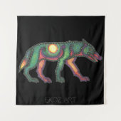 Pictish Wolf Sun Wandkleed (Voorkant)