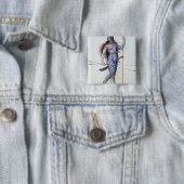Pictish Woman Vierkante Button 5,1 Cm (In situ)