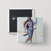 Pictish Woman Vierkante Button 5,1 Cm (Voorkant /achterkant)