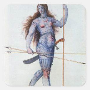 Pictish Woman Vierkante Sticker