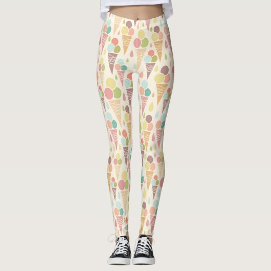 Pictocrèmekegelpatroon Leggings (Voorkant)
